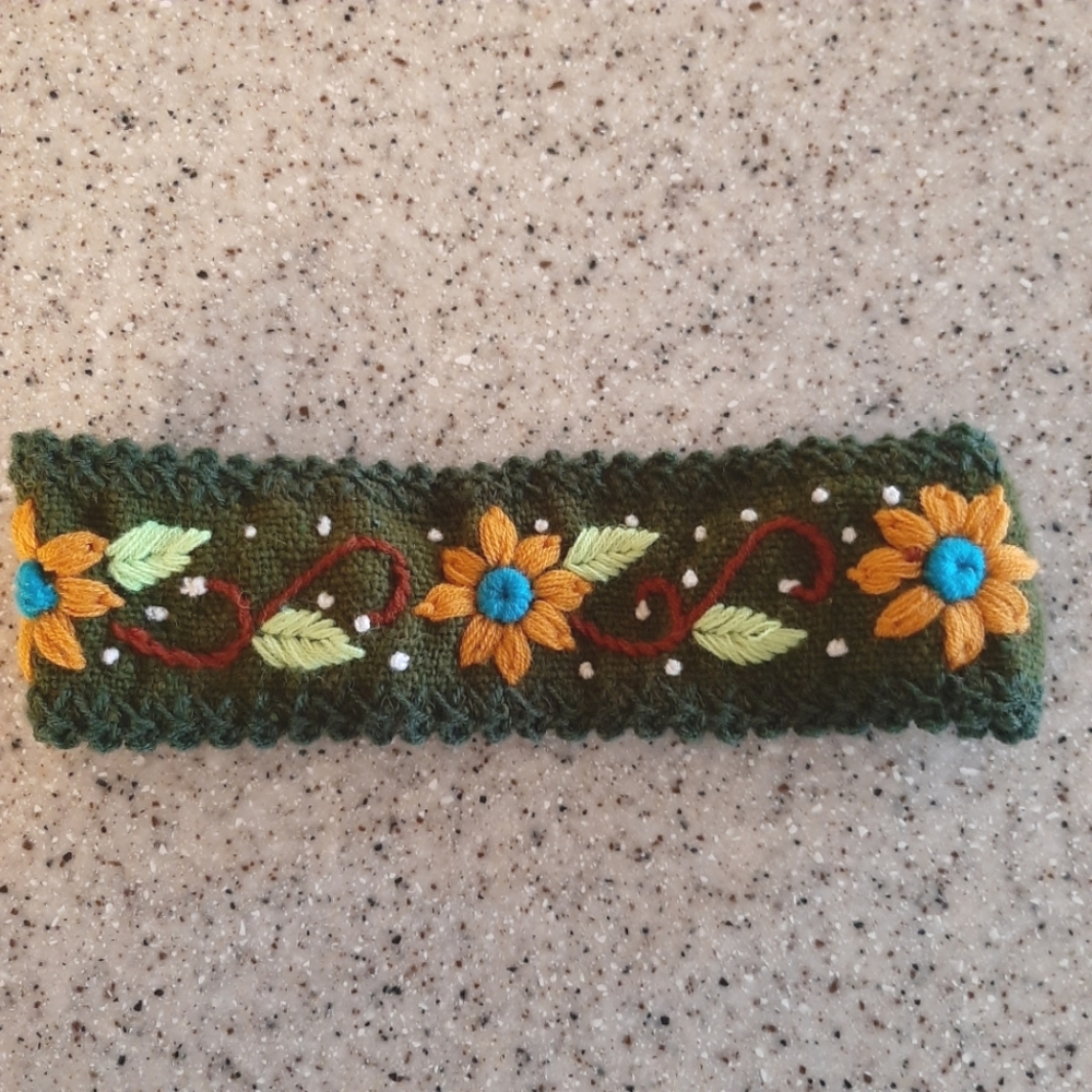 Embroidered Handmade Headband From Peru